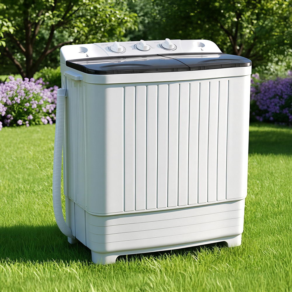 Washing Machines: Devanti Portable Washing Machine Twin Tub 4.5KG