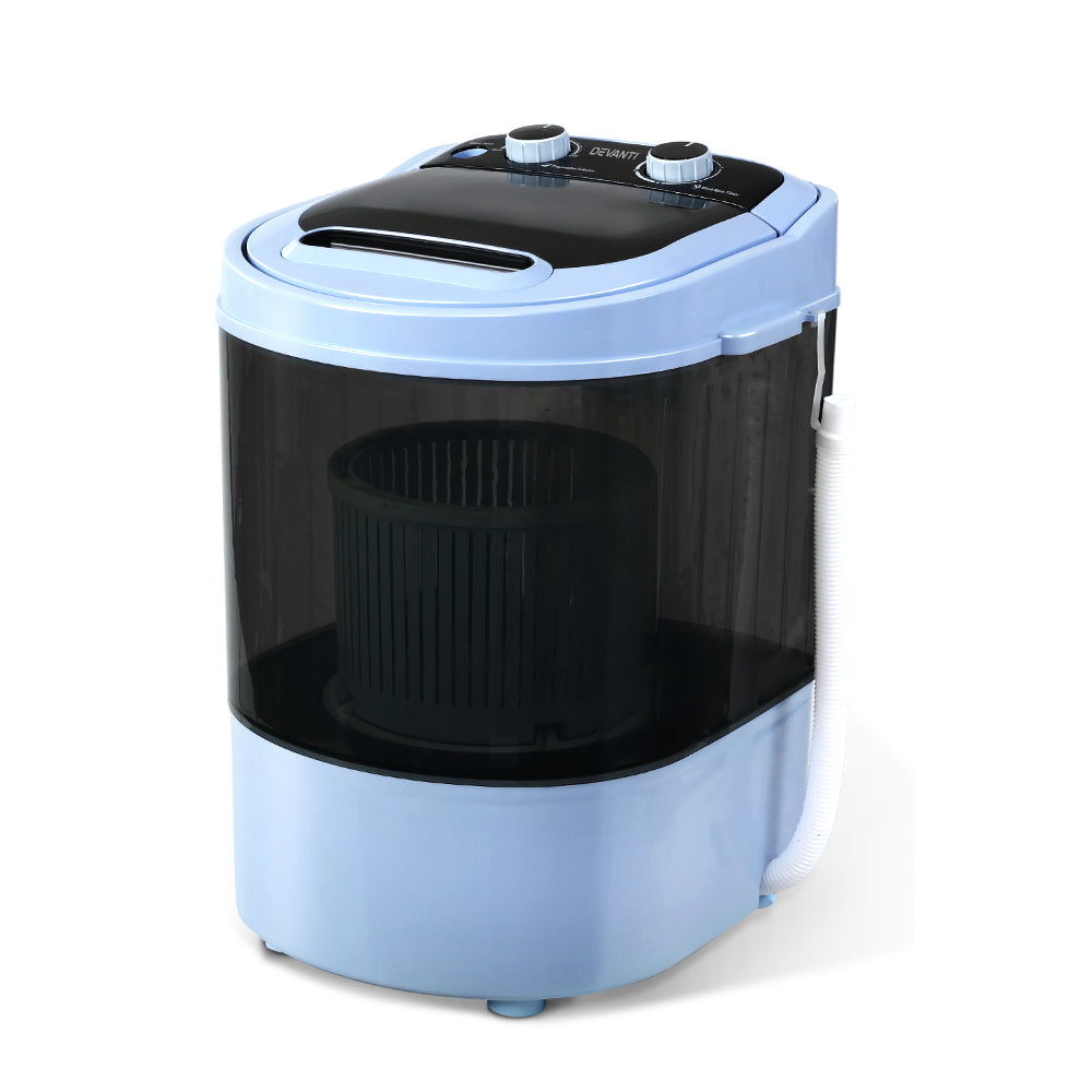 Washing Machines: Devanti Portable Washing Machine 3KG Black