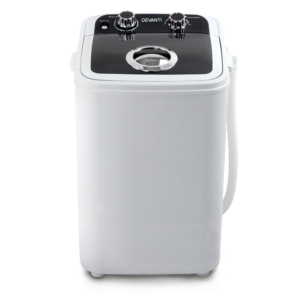 Washing Machines: Devanti Portable Washing Machine 4.6KG Black