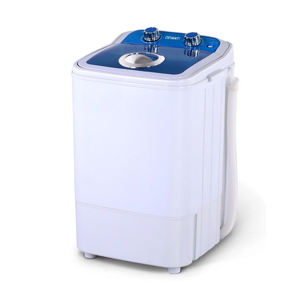 Washing Machines: Devanti Portable Washing Machine 4.6KG Blue