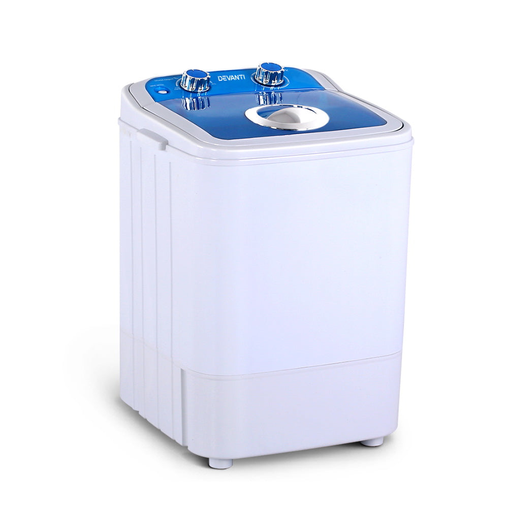 Washing Machines: Devanti Portable Washing Machine 4.6KG Blue