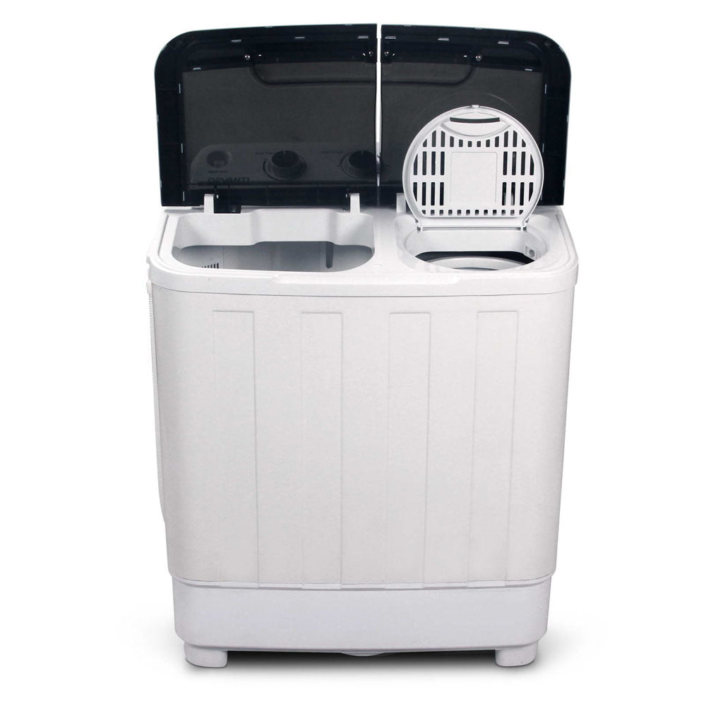 Washing Machines: Devanti Portable Washing Machine Twin Tub 4.6KG White