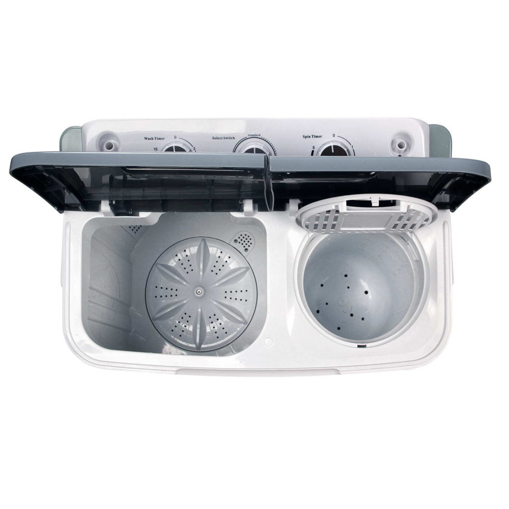 Washing Machines: Devanti Portable Washing Machine Twin Tub 4.6KG White
