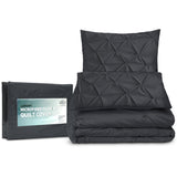Duvet Covers: Giselle Bedding Quilt Cover Set Diamond Pinch Black Queen