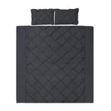 Duvet Covers: Giselle Bedding Quilt Cover Set Diamond Black Super King