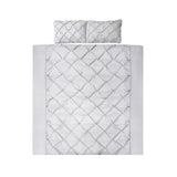 Duvet Covers: Giselle Bedding Quilt Cover Set Diamond Pinch Grey King