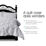 Duvet Covers: Giselle Bedding Quilt Cover Set Diamond Pinch Grey King