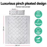 Duvet Covers: Giselle Bedding Quilt Cover Set Diamond Grey Super King
