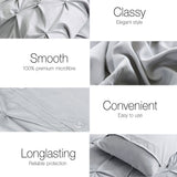 Duvet Covers: Giselle Bedding Quilt Cover Set Diamond Grey Super King