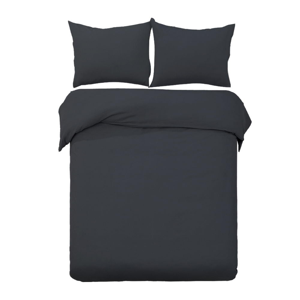 Duvet Covers: Giselle Bedding Quilt Cover Set Classic Black King