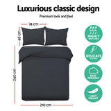 Duvet Covers: Giselle Bedding Quilt Cover Set Classic Black King
