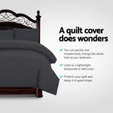 Duvet Covers: Giselle Bedding Quilt Cover Set Classic Black King