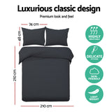 Duvet Covers: Giselle Bedding Quilt Cover Set Classic Black Queen