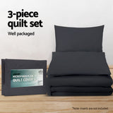 Duvet Covers: Giselle Bedding Quilt Cover Set Classic Black Queen