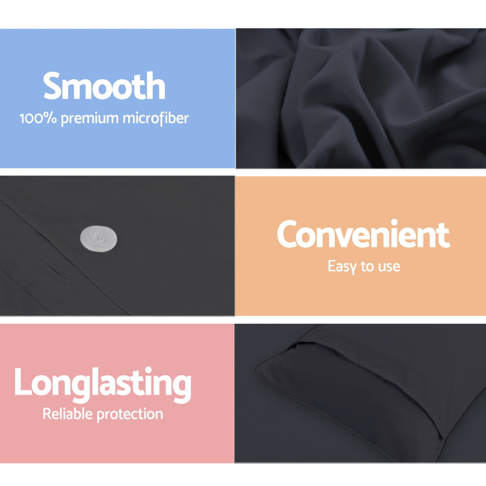 Duvet Covers: Giselle Bedding Quilt Cover Set Classic Black Super King