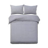 Duvet Covers: Giselle Bedding Quilt Cover Set Classic Grey Super King