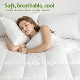 Quilts & Duvets: Giselle Bedding 200GSM Bamboo Quilt Summer Quilts All Season Doona Duvet Lightweight Double