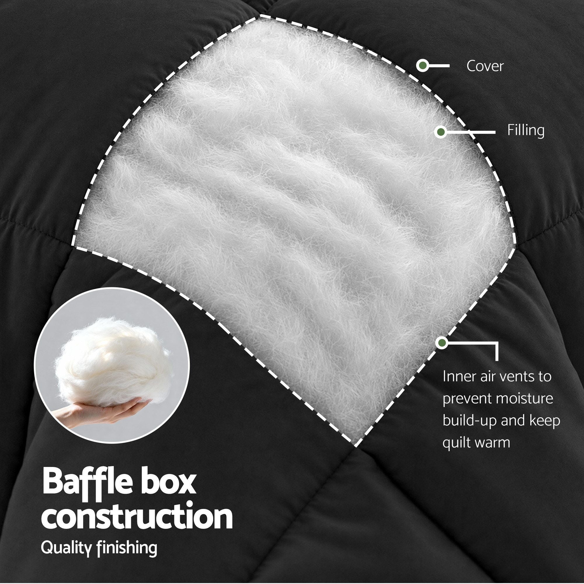 Giselle 200GSM Bamboo Microfibre Double Quilt Lightweight All Season Doona Duvet