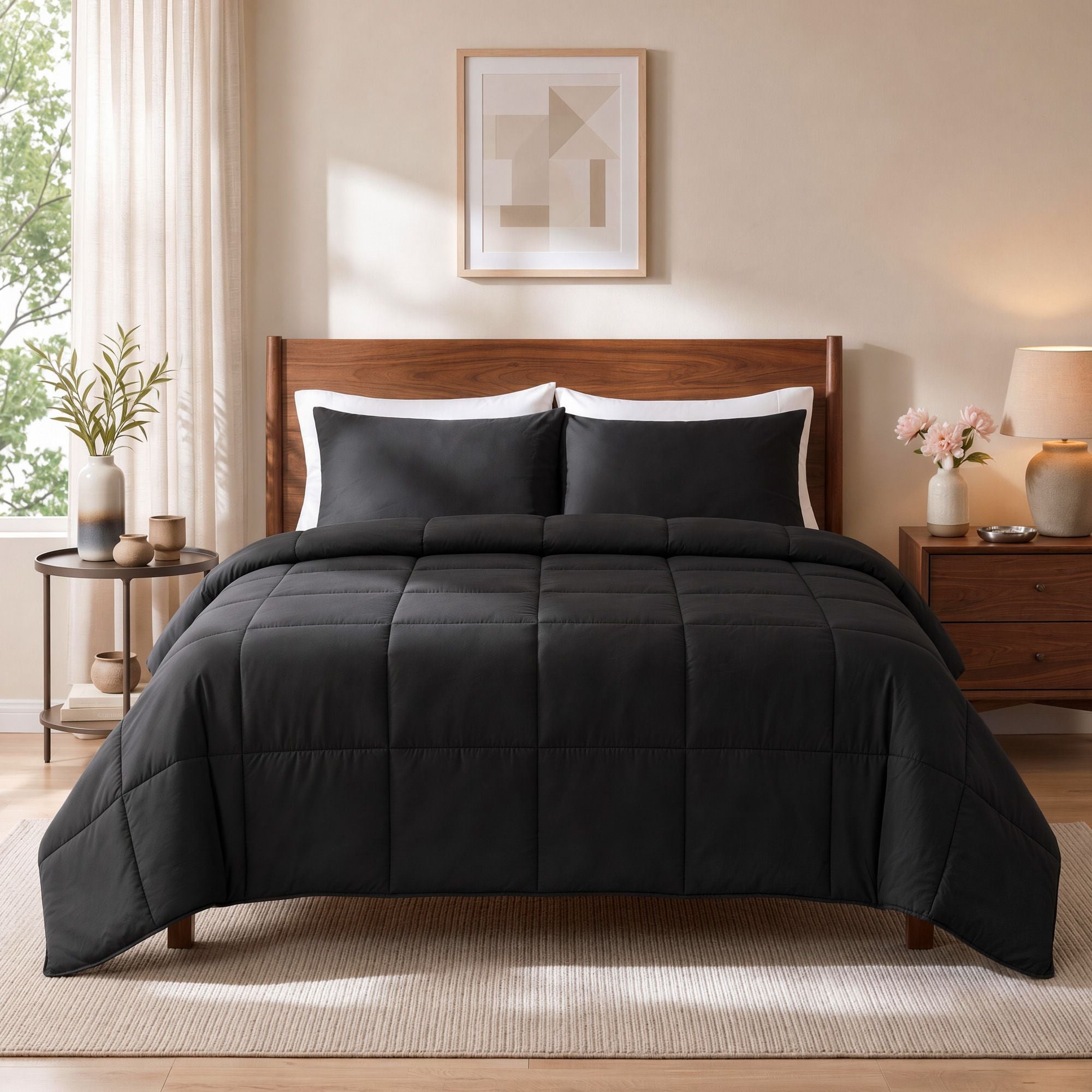 Giselle 200GSM Bamboo Microfibre Queen Quilt Lightweight All Season Doona Duvet