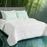 Quilts & Duvets: Giselle Bedding 200GSM Bamboo Quilt Summer Quilts All Season Doona Duvet Lightweight Super King