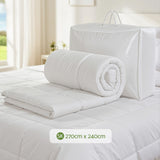Quilts & Duvets: Giselle Bedding 200GSM Bamboo Quilt Summer Quilts All Season Doona Duvet Lightweight Super King