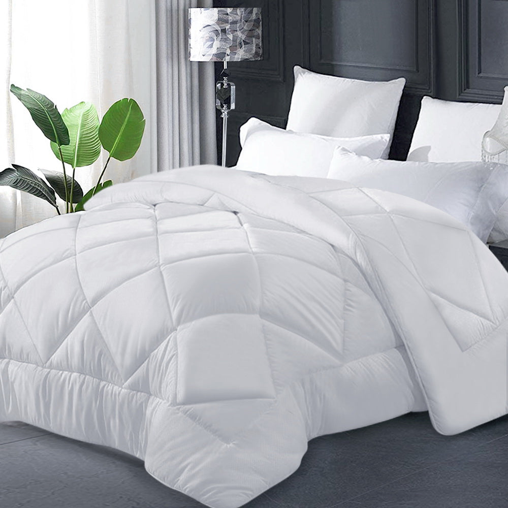 Quilts & Duvets: Giselle Bedding 400GSM Microfibre Bamboo Quilt Queen