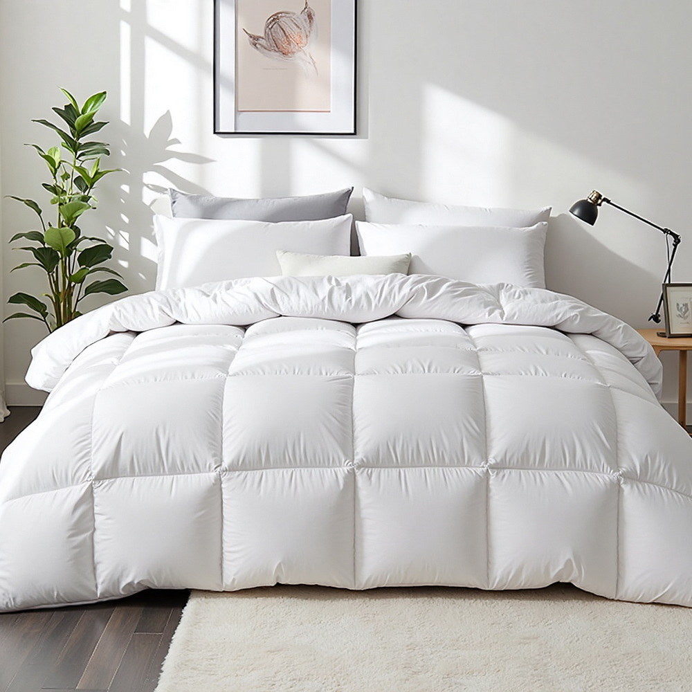 Quilts & Duvets: Giselle Bedding 700GSM Duck Down Feather Quilt Duvet Doona Winter Blanket Double