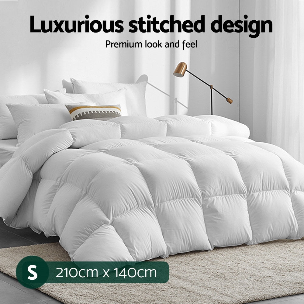 Quilts & Duvets: Giselle Bedding 700GSM Duck Down Feather Quilt Duvet Doona Winter Blanket Single
