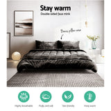 Quilts & Duvets: Giselle Bedding Faux Mink Quilt Charcoal Double
