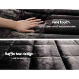 Quilts & Duvets: Giselle Bedding Faux Mink Quilt Charcoal Single