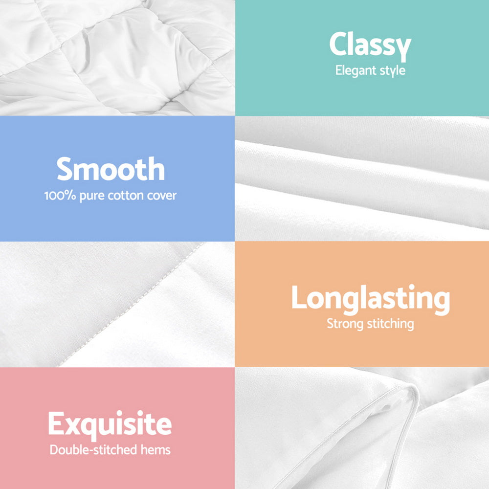 Quilts & Duvets: Giselle Bedding 800GSM Goose Down Feather Quilt Winter Blanket Duvet Comforter Double