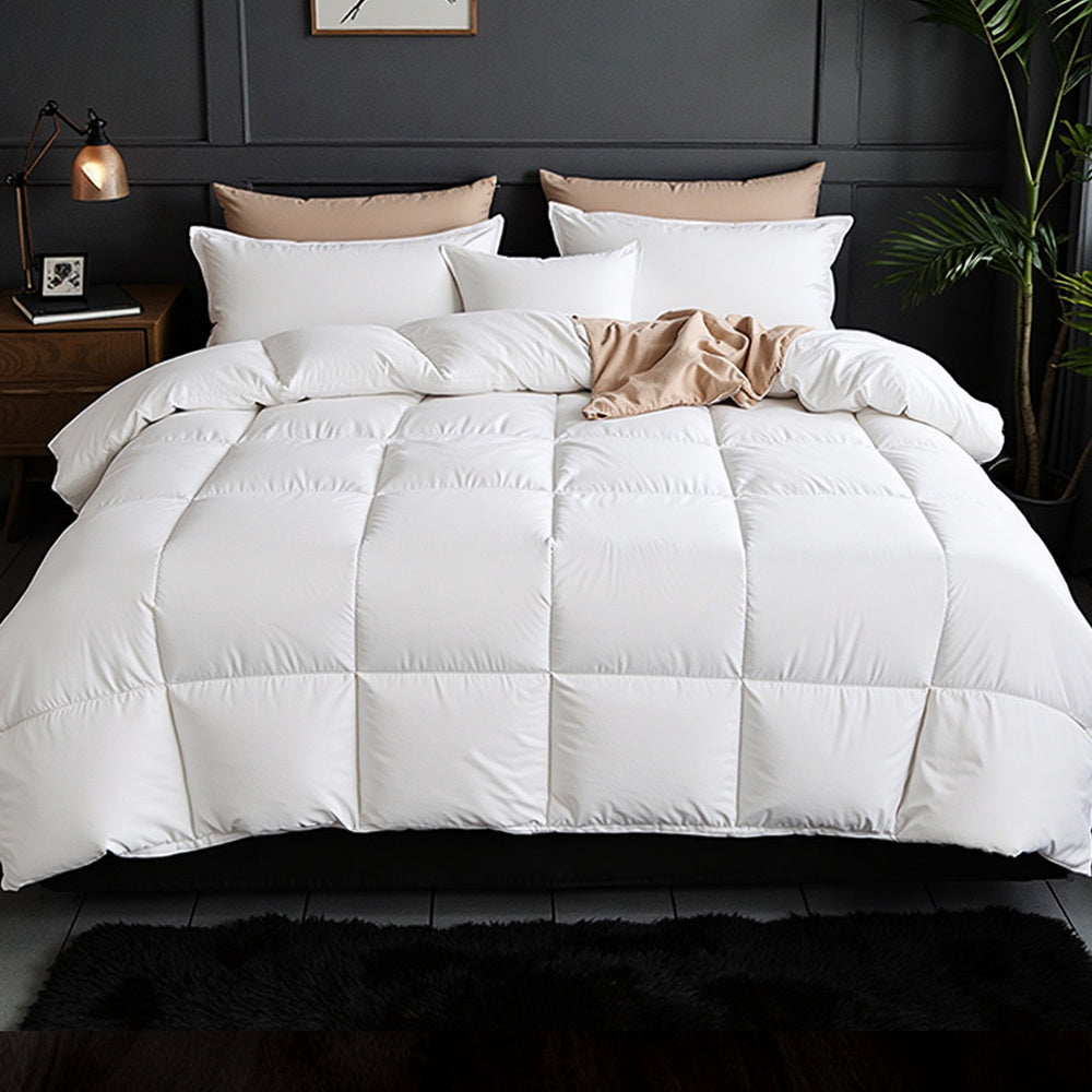 Quilts & Duvets: Giselle Bedding 800GSM Goose Down Feather Quilt Winter Blanket Duvet Comforter Double