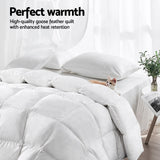Quilts & Duvets: Giselle Bedding 500GSM Goose Down Feather Quilt Queen