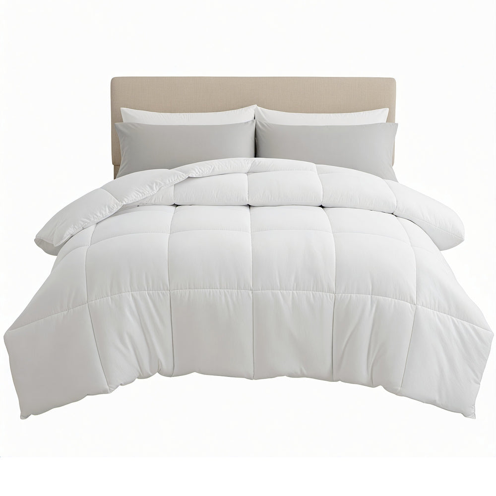 Quilts & Duvets: Giselle Bedding King Size 400GSM Microfiber Quilt All Season Duvet Quilts Comforter Winter Summer