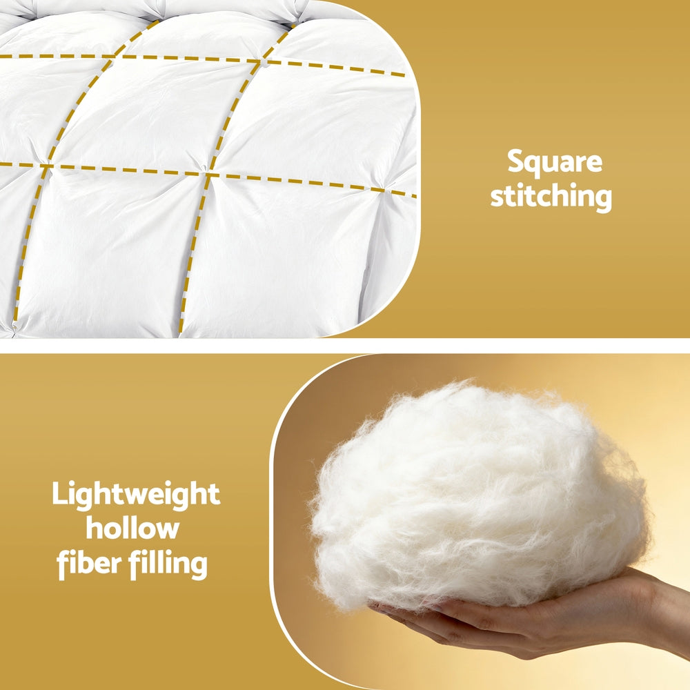 Quilts & Duvets: Giselle Bedding King Size 400GSM Microfiber Quilt All Season Duvet Quilts Comforter Winter Summer