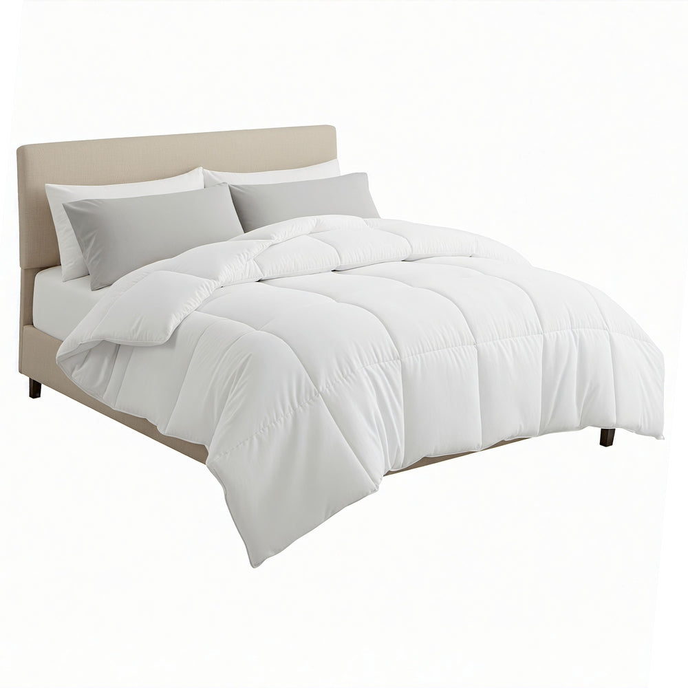 Quilts & Duvets: Giselle Bedding Queen Size 400GSM Microfiber Quilt All Season Duvet Quilts Comforter Winter Summer