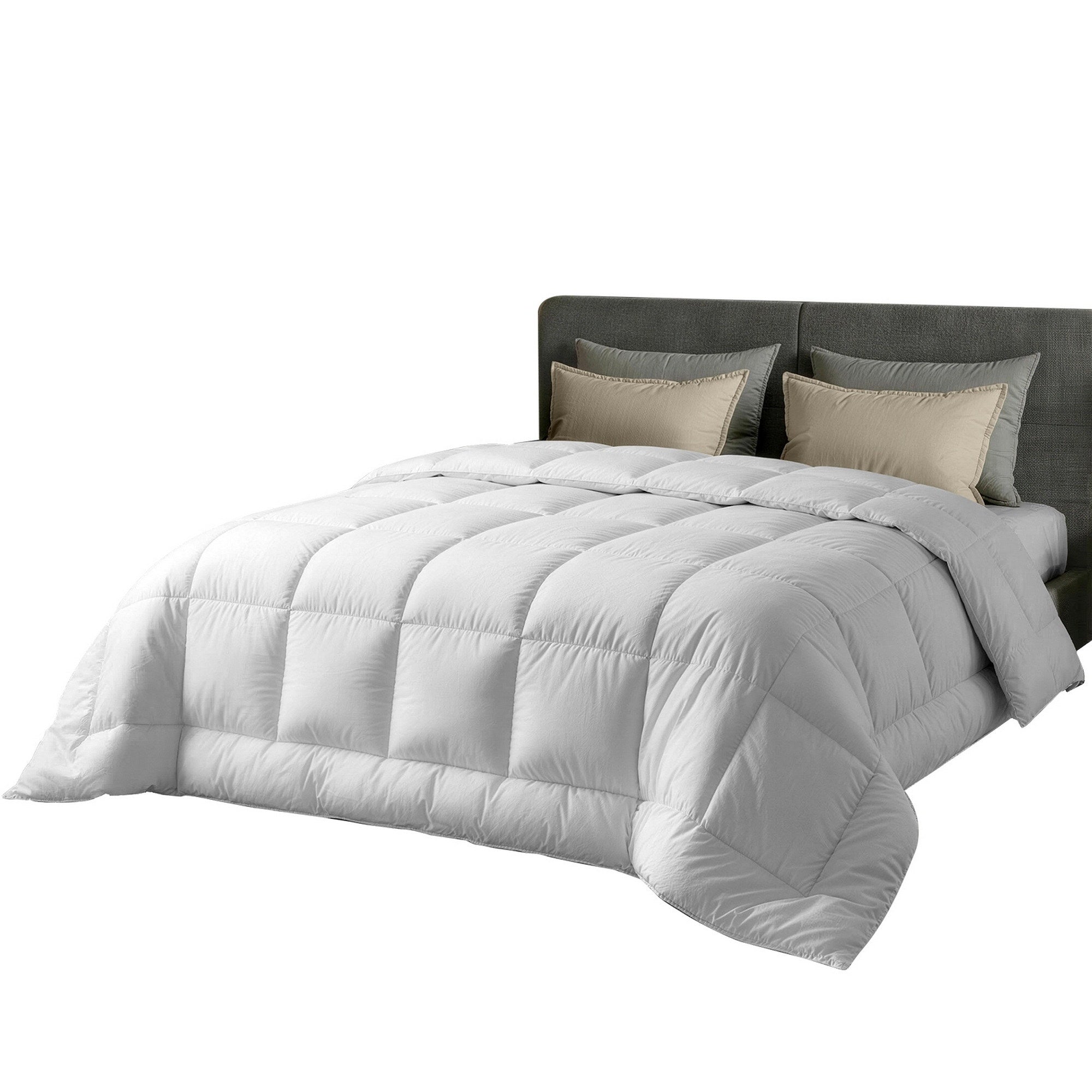 Giselle Bedding Wool Quilt 500GSM Thick Double Winter Doona Baffle Box Construction 100% Wool Filling