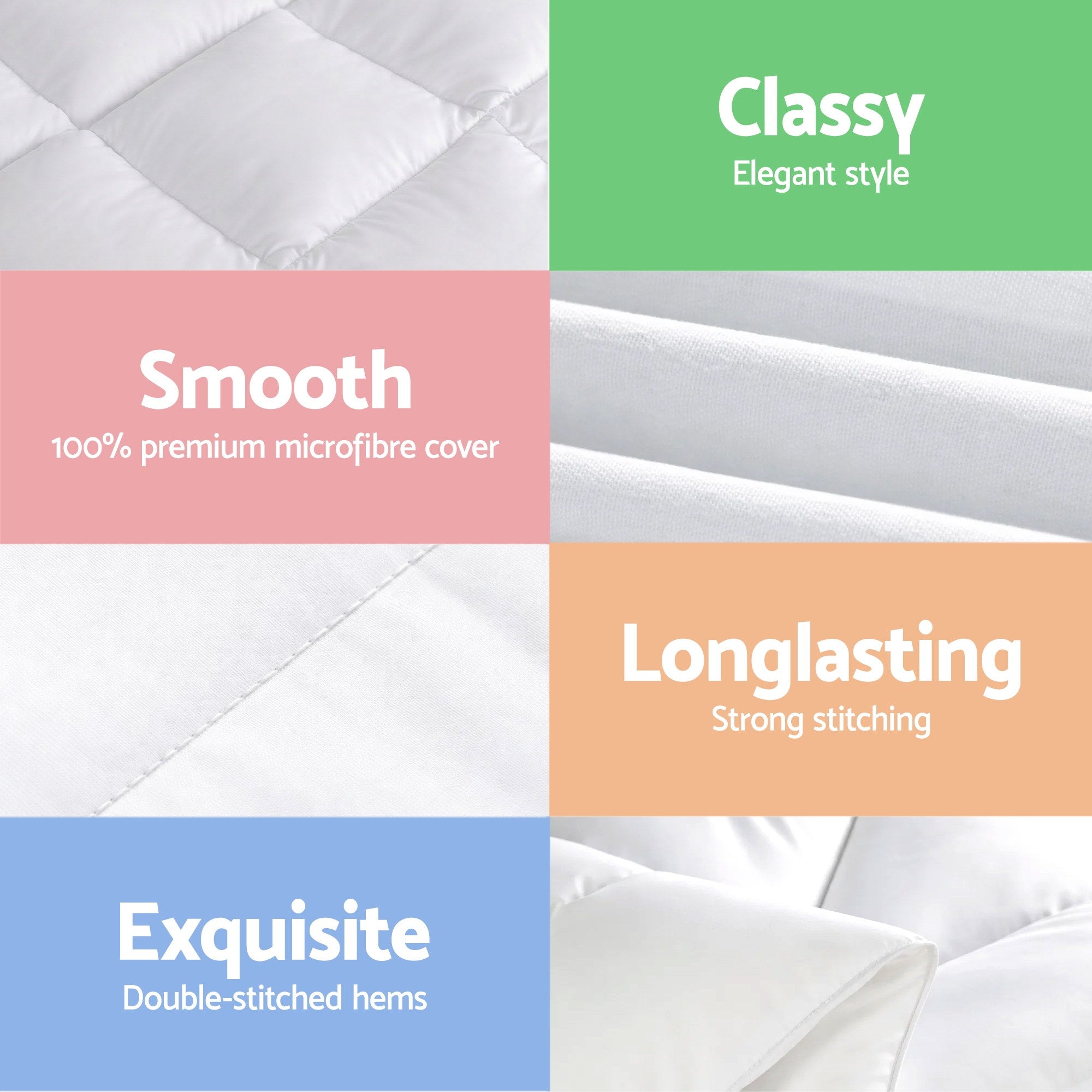 Giselle Bedding Wool Quilt 800GSM Extra Thick King Winter Doona Baffle Box Construction 100% Wool Filling