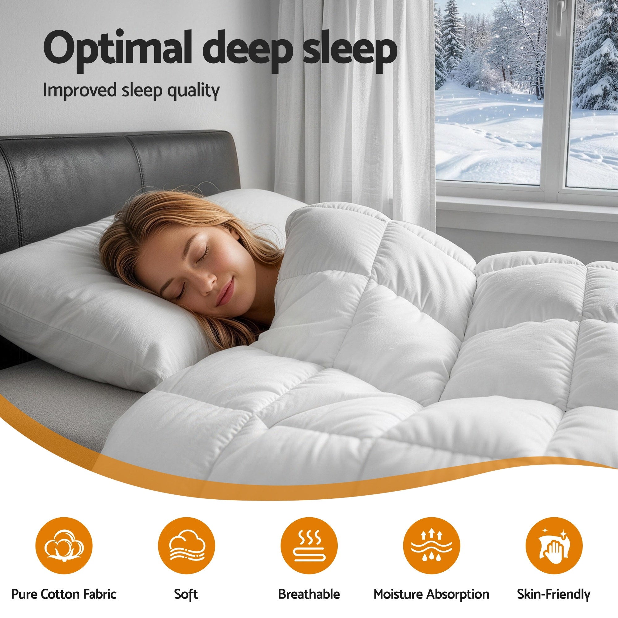Giselle Bedding Wool Quilt 800GSM Extra Thick Queen Winter Doona Baffle Box Construction 100% Wool Filling