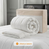 Giselle Bedding Wool Quilt 800GSM Extra Thick Super King Winter Doona Baffle Box Construction 100% Wool Filling