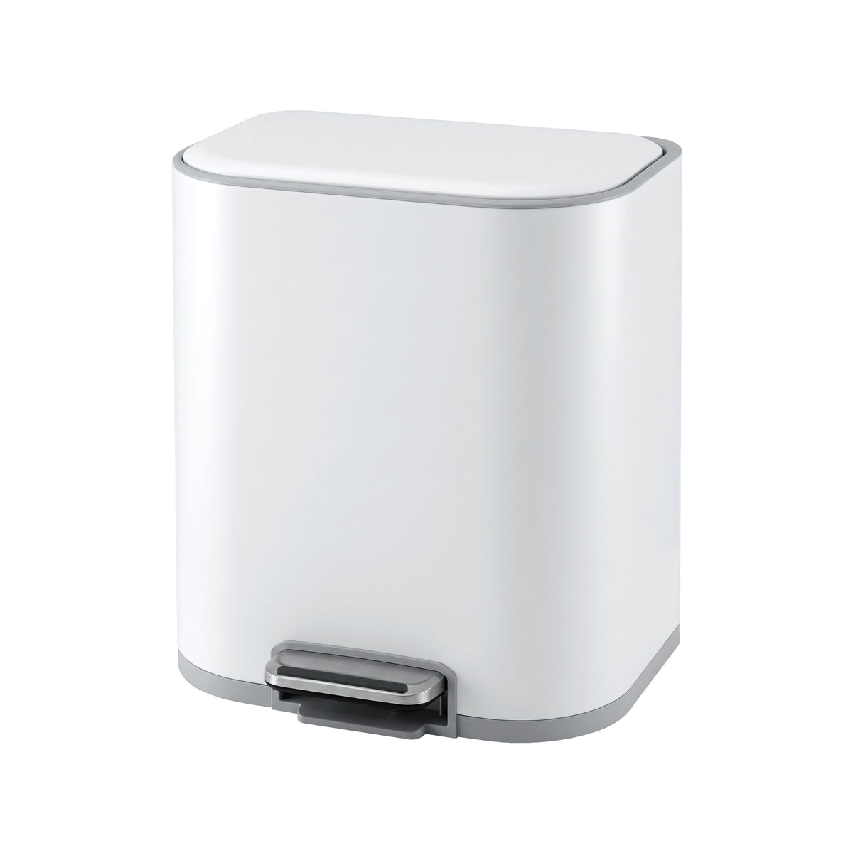 Cefito 20L Trash Bin Steel Pedal Bins Soft Close Kitchen Rubbish Waste Can White