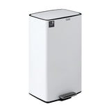 Pedal Bins: Cefito Pedal Bins Rubbish Bin Waste Recycle Dustbins Kitchen Trash Can 40L White