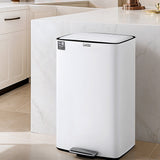 Pedal Bins: Cefito Pedal Bins Rubbish Bin Waste Recycle Dustbins Kitchen Trash Can 40L White
