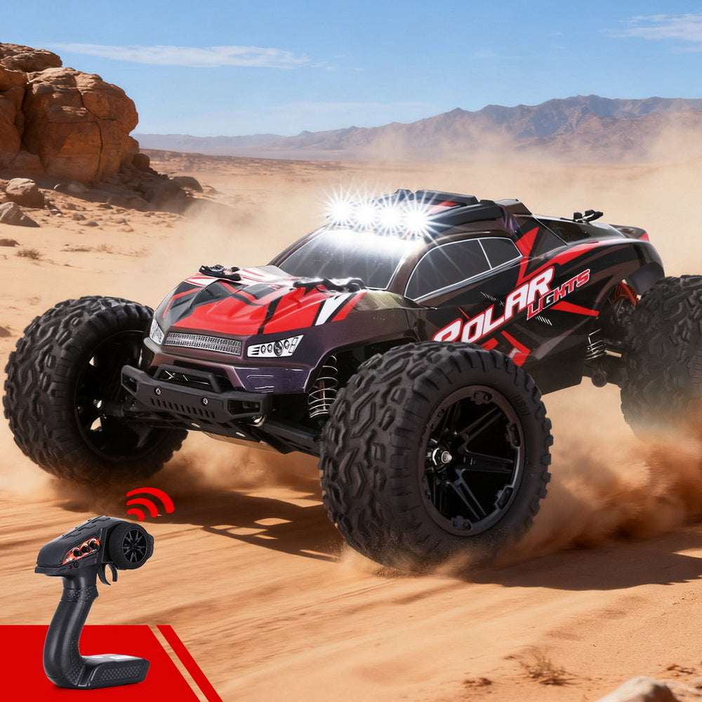 Pretend Play: Keezi Kids Remote Control Car Off-Road Truck with Lights Electric Vehicle Toys