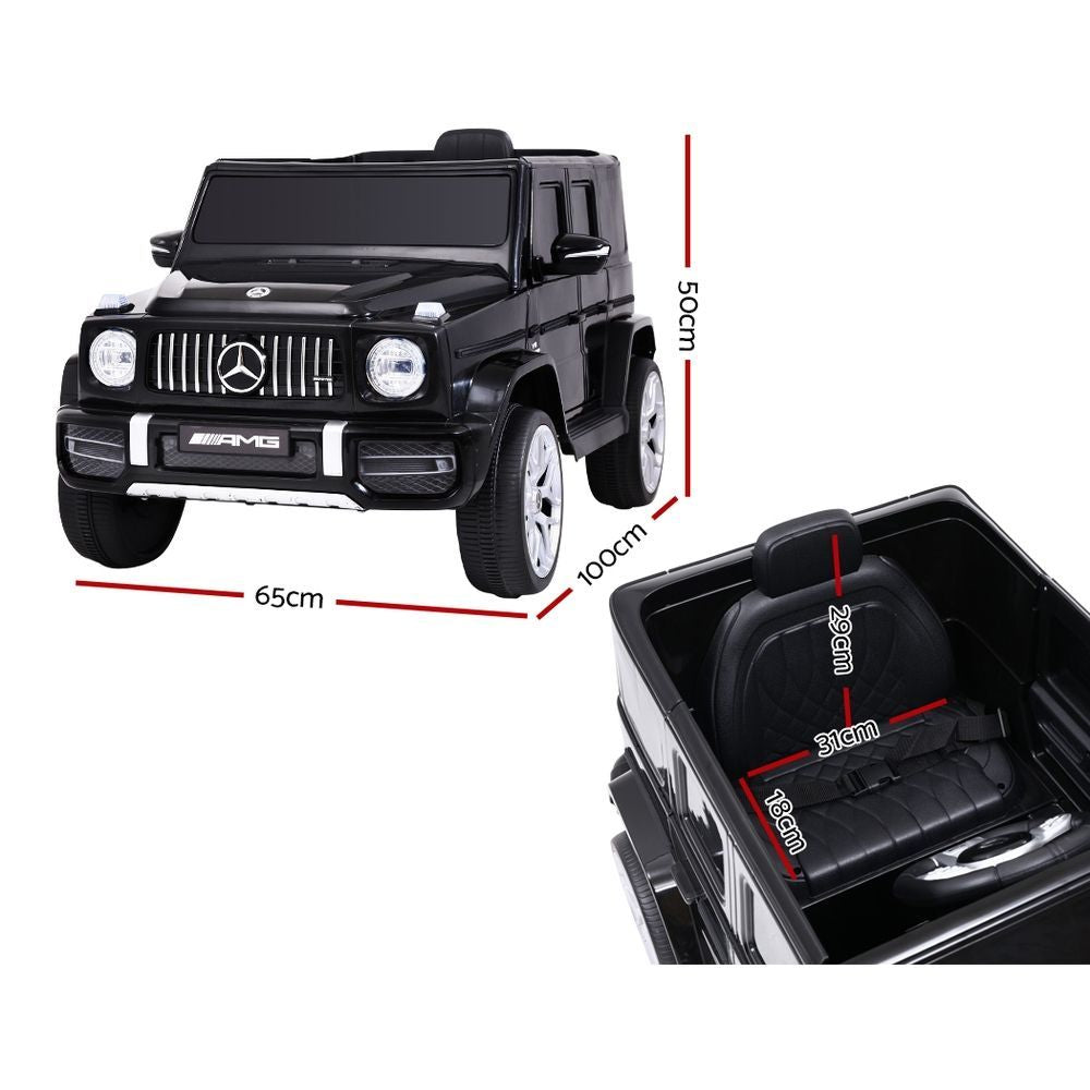 Ride On Cars: Kids Electric Ride On Car Mercedes-Benz Licensed AMG G63 Toy Cars 12V Black