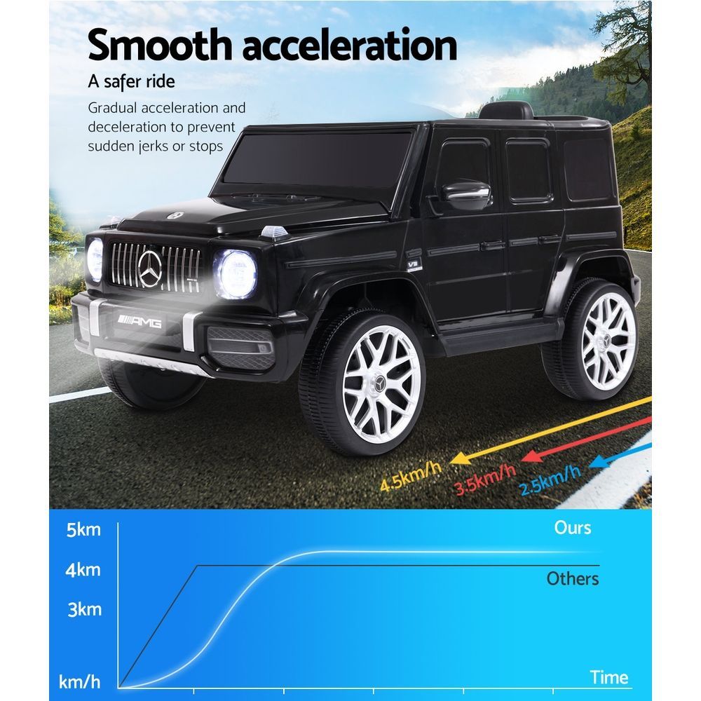 Ride On Cars: Kids Electric Ride On Car Mercedes-Benz Licensed AMG G63 Toy Cars 12V Black