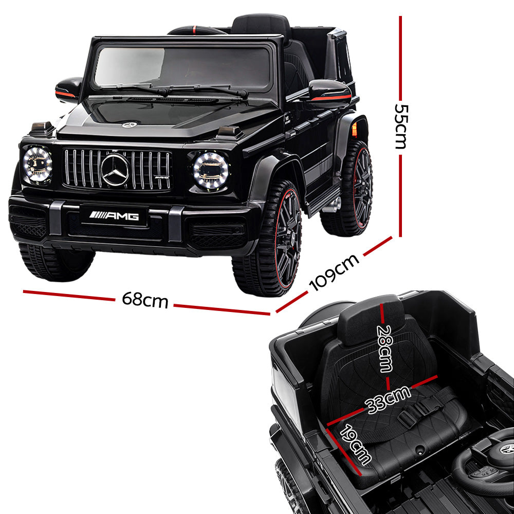 Ride On Cars: Kids Electric Ride On Car Mercedes-Benz Licensed AMG G63 Toy Cars Remote Black