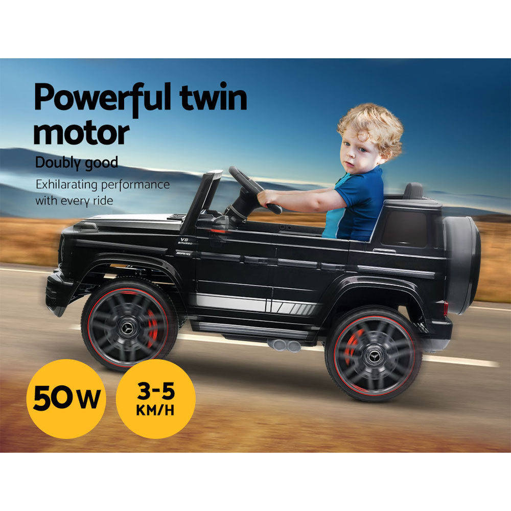 Ride On Cars: Kids Electric Ride On Car Mercedes-Benz Licensed AMG G63 Toy Cars Remote Black