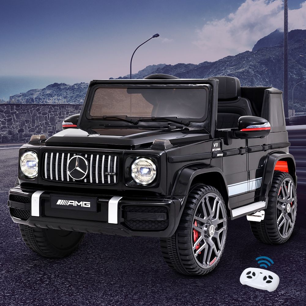 Ride On Cars: Kids Electric Ride On Car Mercedes-Benz Licensed AMG G63 Toy Cars Remote Black