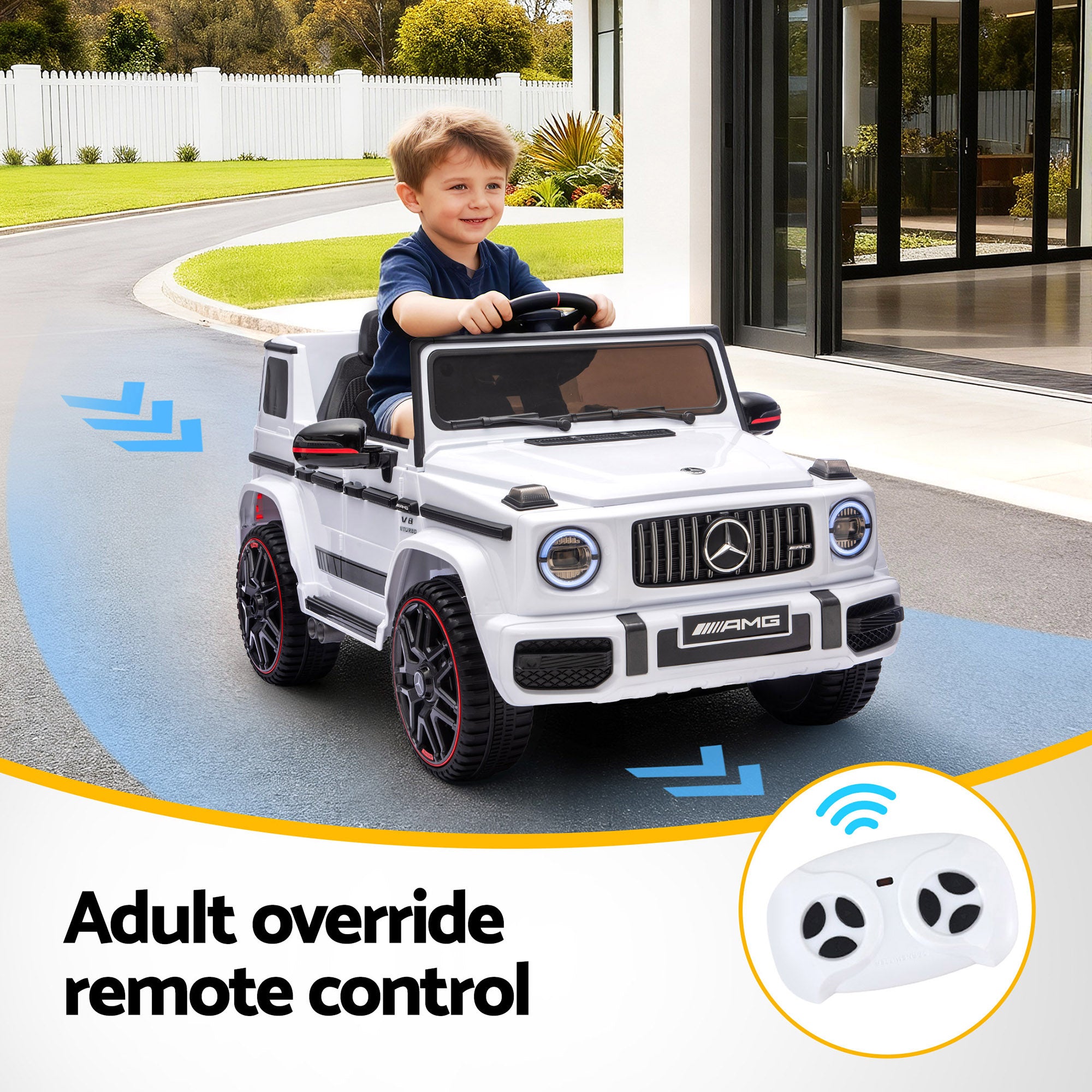 Ride On Cars: Kids Electric Ride On Car G63 Toy Cars Remote Control White